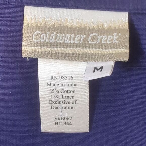 Coldwater Creek Navy Short with Lime Green Embroidery Size M - Picture 6 of 6